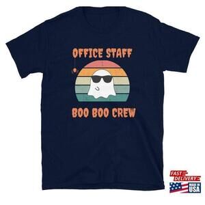 Office Staff Ghost Boo Crew 2023 Funny Halloween Unisex Tshirt Classic